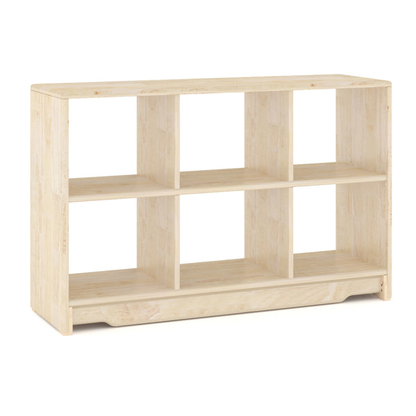 Solid Wood 6-Cube Low Storage Cabinet