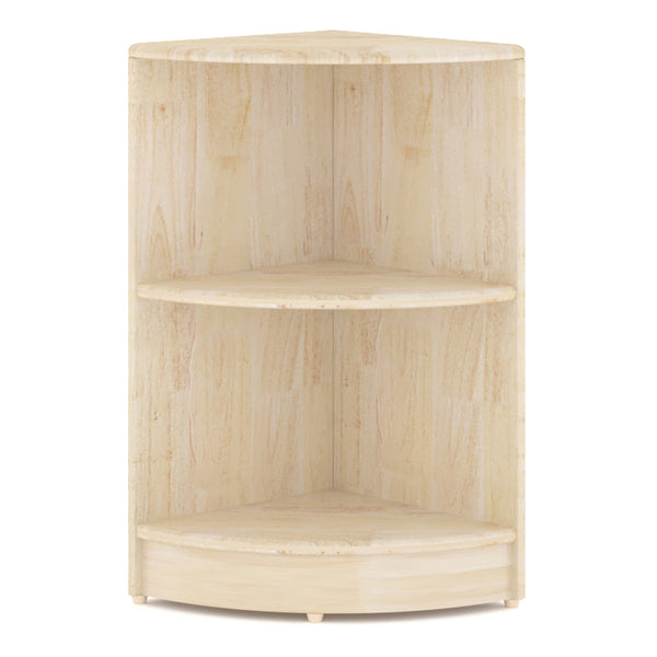 Solid Wood 2-Tier 90-Degree Corner Low Storage Cabinet