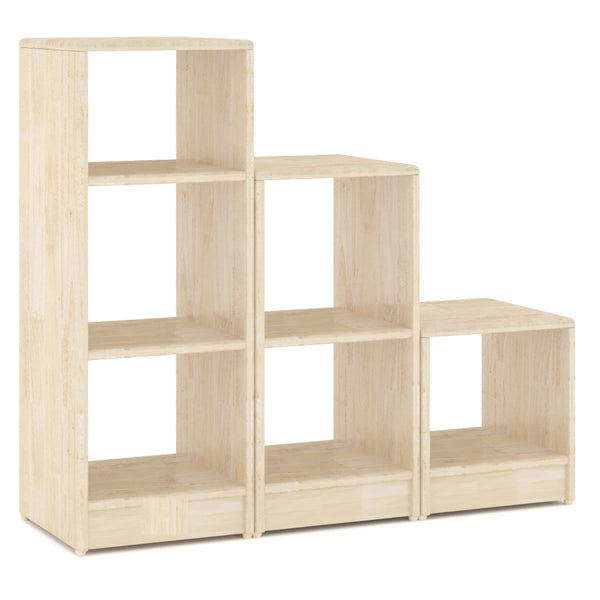 Solid Wood Stair-Step Modular Storage Cabinet