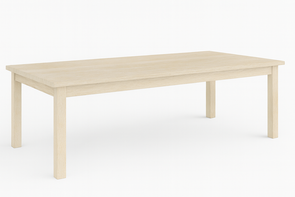 Light Natural Wood Rectangular Dining Table