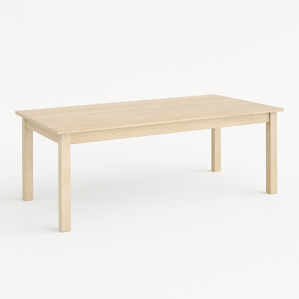 Light Natural Wood Rectangular Dining Table