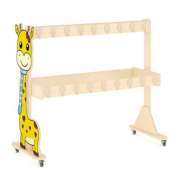 Giraffe-Shaped 36-Hook Towel Rack