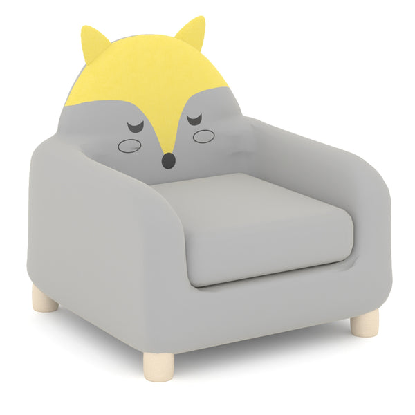 Little Fox Fabric Sofa for Nursery Childcare Kids Upholstered Armchair