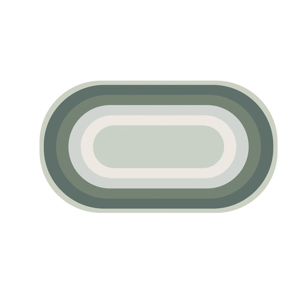 Layered Color Ring Round Rug
