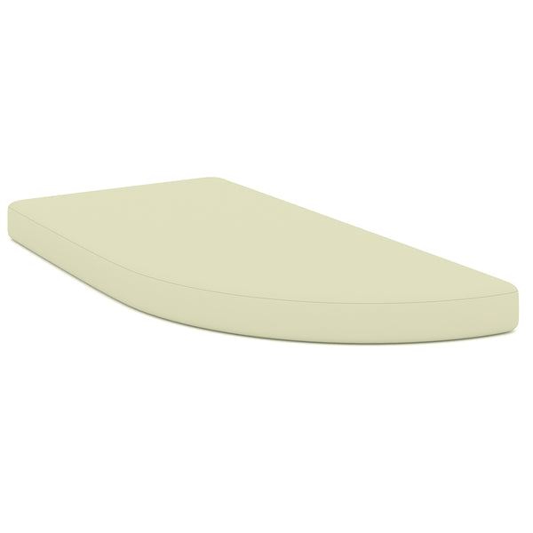 1/4 Oval Upholstered Cushion Smoky Green